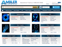 Tablet Screenshot of amblersurgical.com